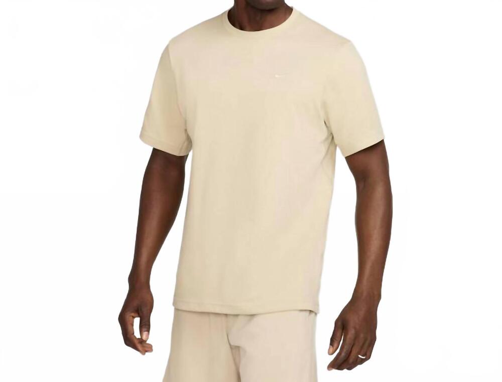 NEW NIKE primary solo swoosh dri-fit top in desert khaki